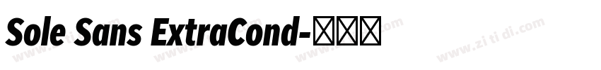 Sole Sans ExtraCond字体转换
